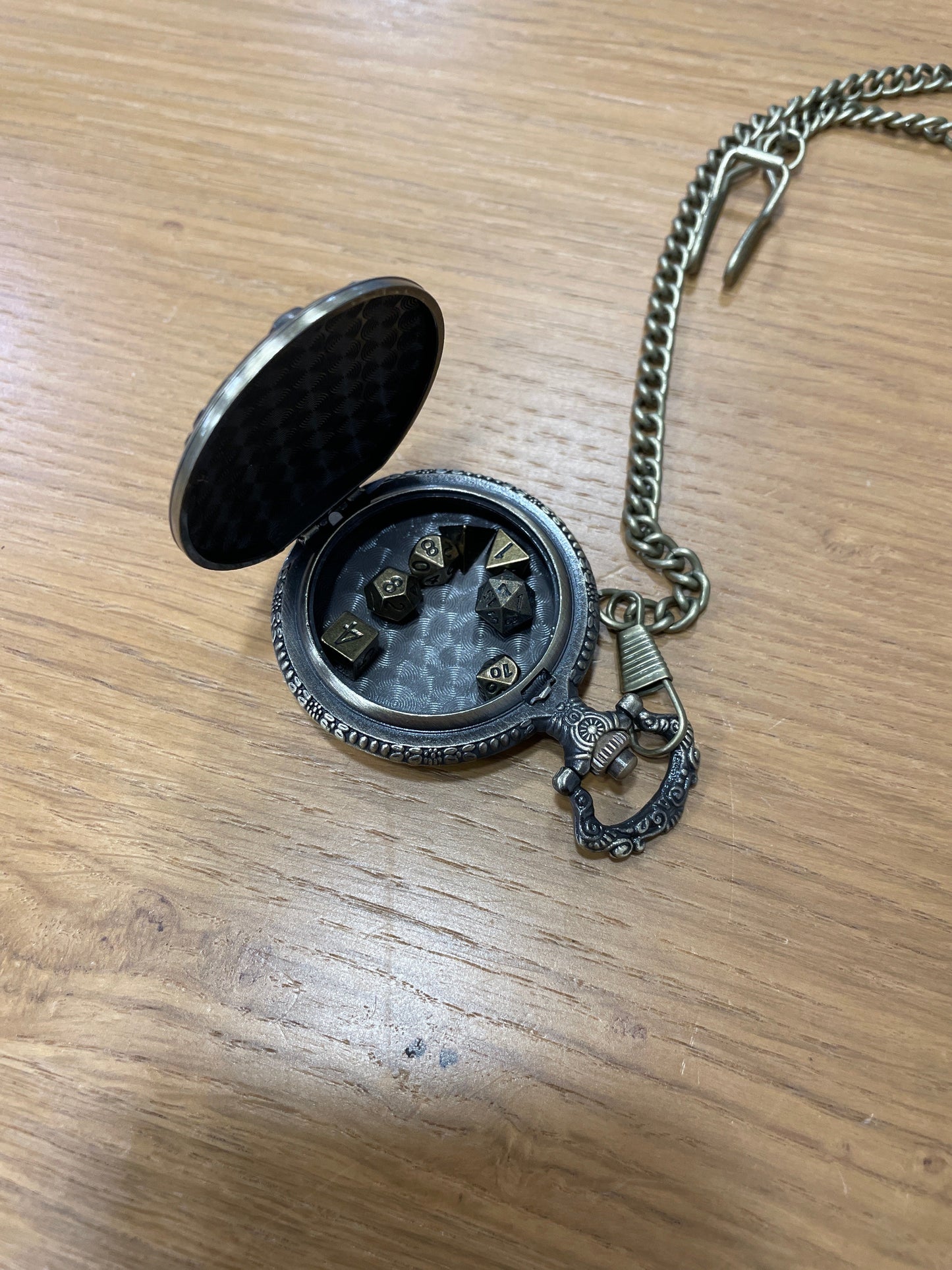 Mini Metal Dice and Locket