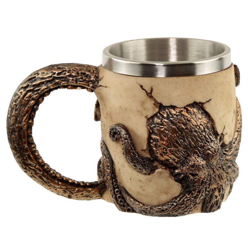 Bronze Octopus Skull Tankard