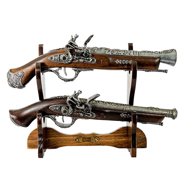 Display Stand - 2 Swords/Pistols - Wooden