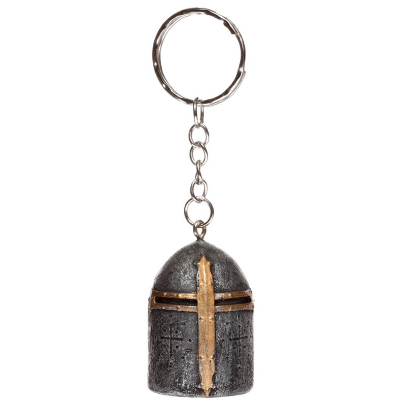 Medieval Knight Helmet Keyring