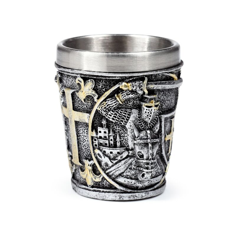 Medieval Knight with Shield Shot Glass