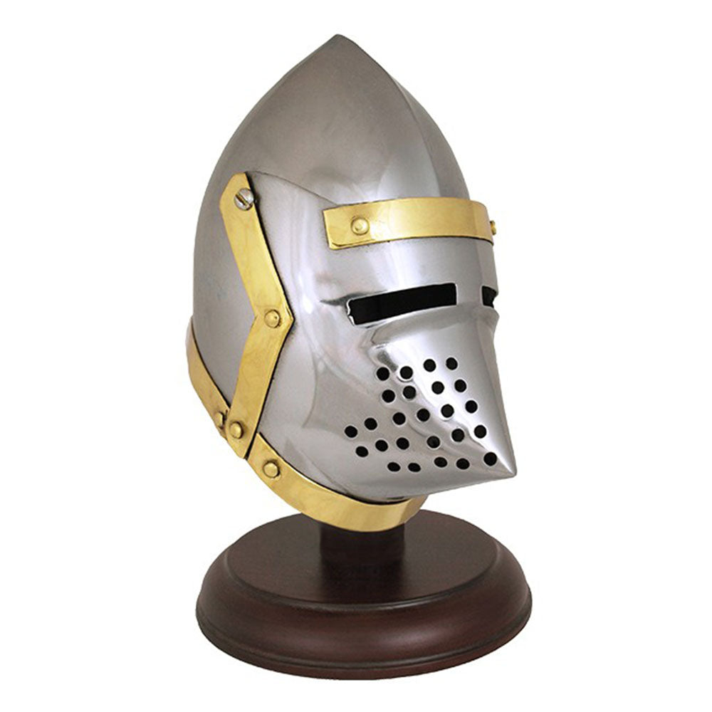 Miniature Pigface Bascinet - with Stand