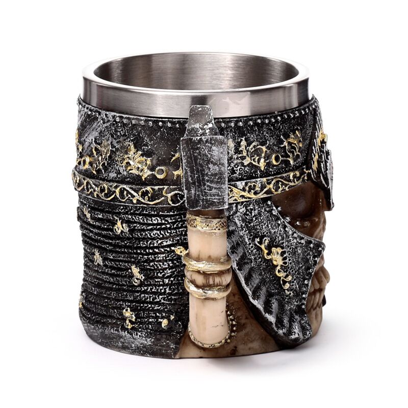 Axe Handle Armoured Skull Tankard