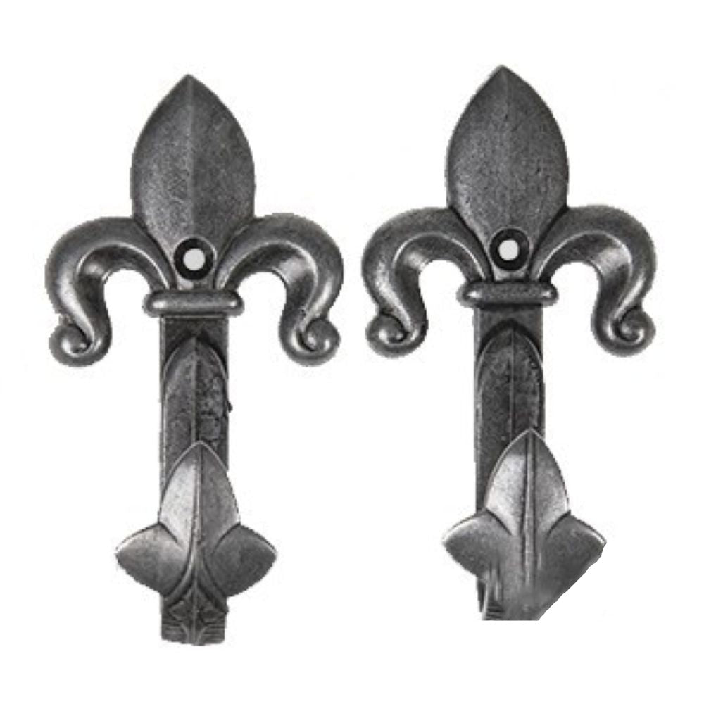 Small Silver Fleur de Lis Pistol Holder
