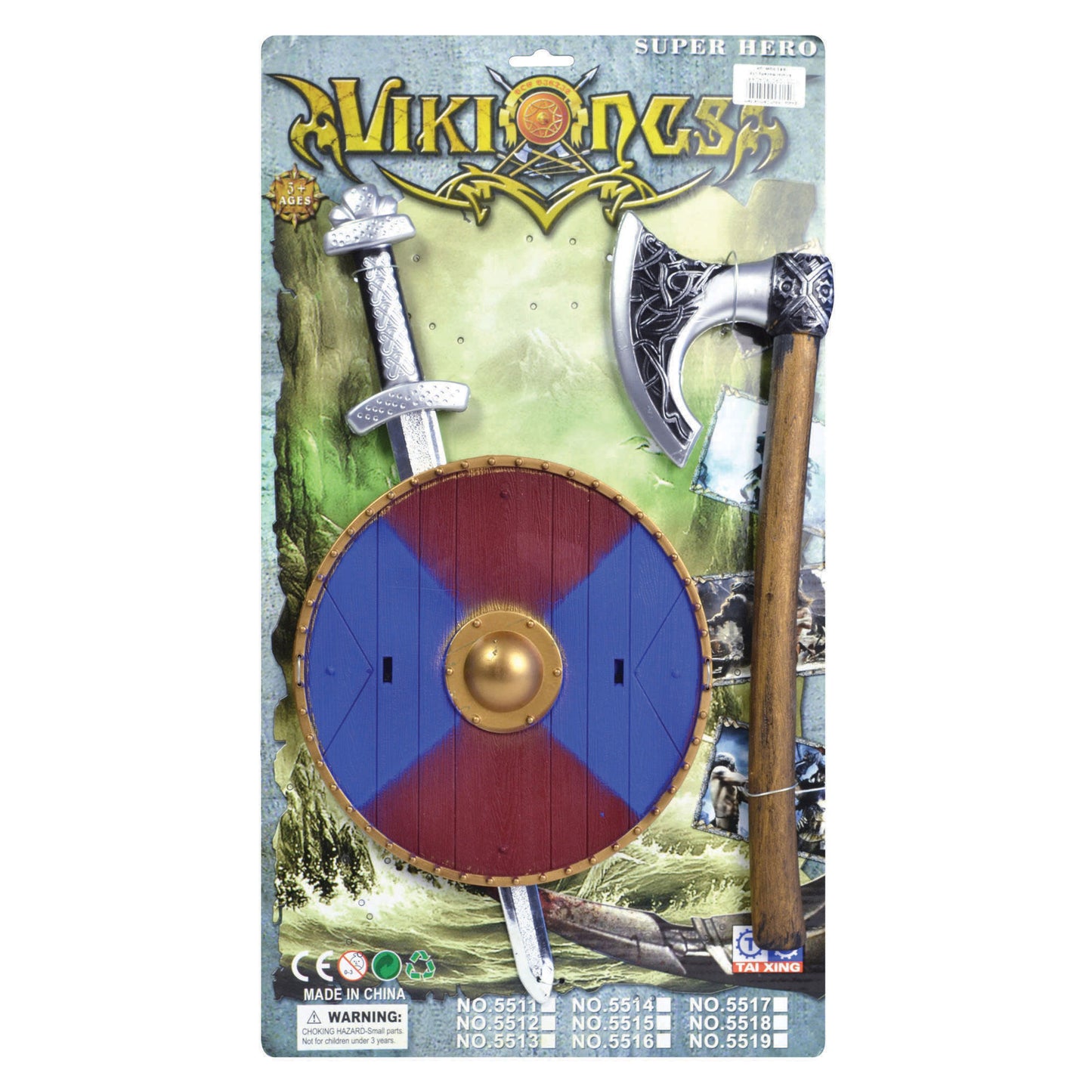 Viking Sword, Shield and Axe Set