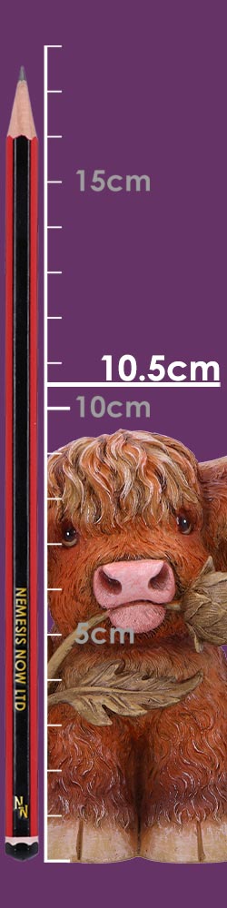 Highland Cow with Thistle Figurine