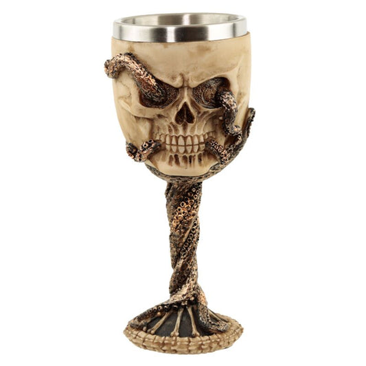 Bronze Octopus Skull Goblet