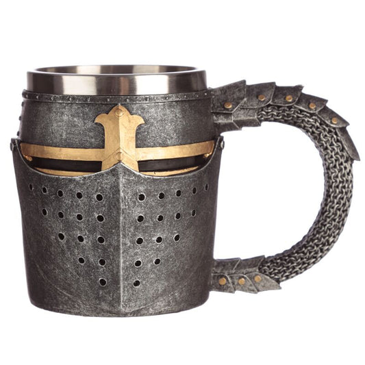 Medieval Helmet & Chain Mail Tankard