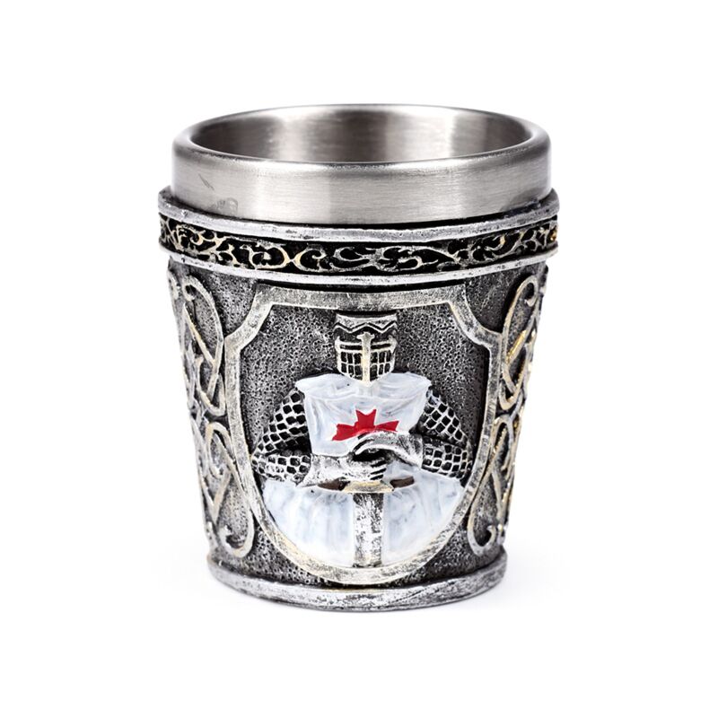 Medieval White Knight Shot Glass
