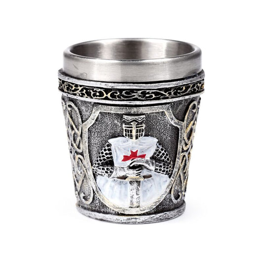 Medieval White Knight Shot Glass