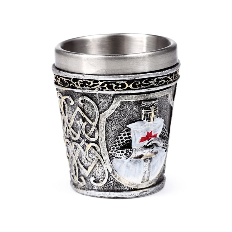 Medieval White Knight Shot Glass