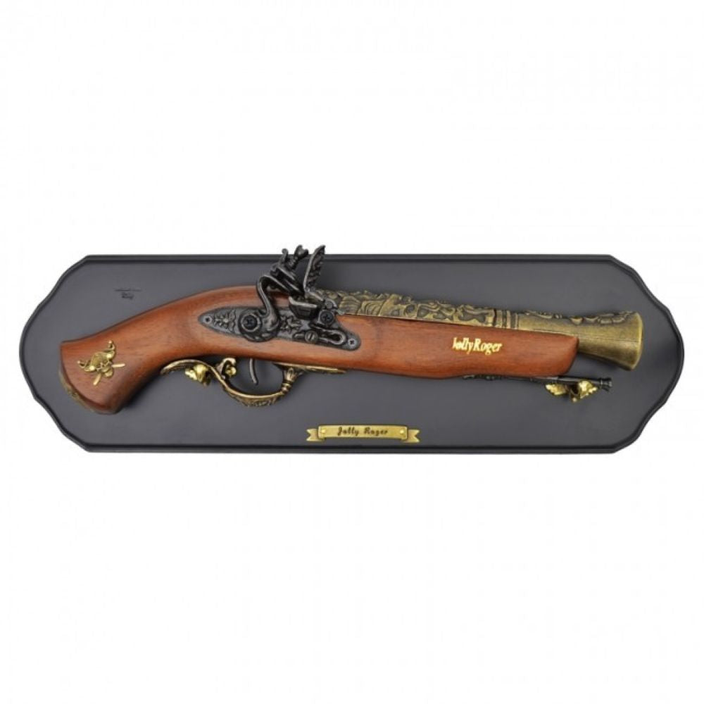 Jolly Roger Pistol on Plaque