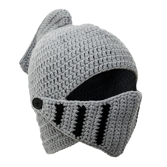 Knitted Knight Helmet Hat – Adult Size