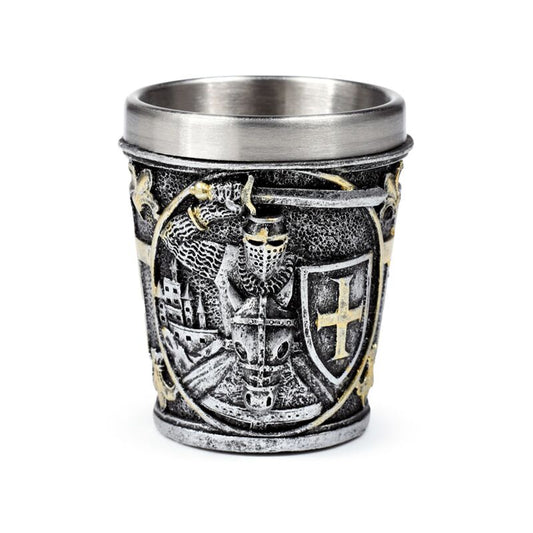 Medieval Knight with Shield Shot Glass