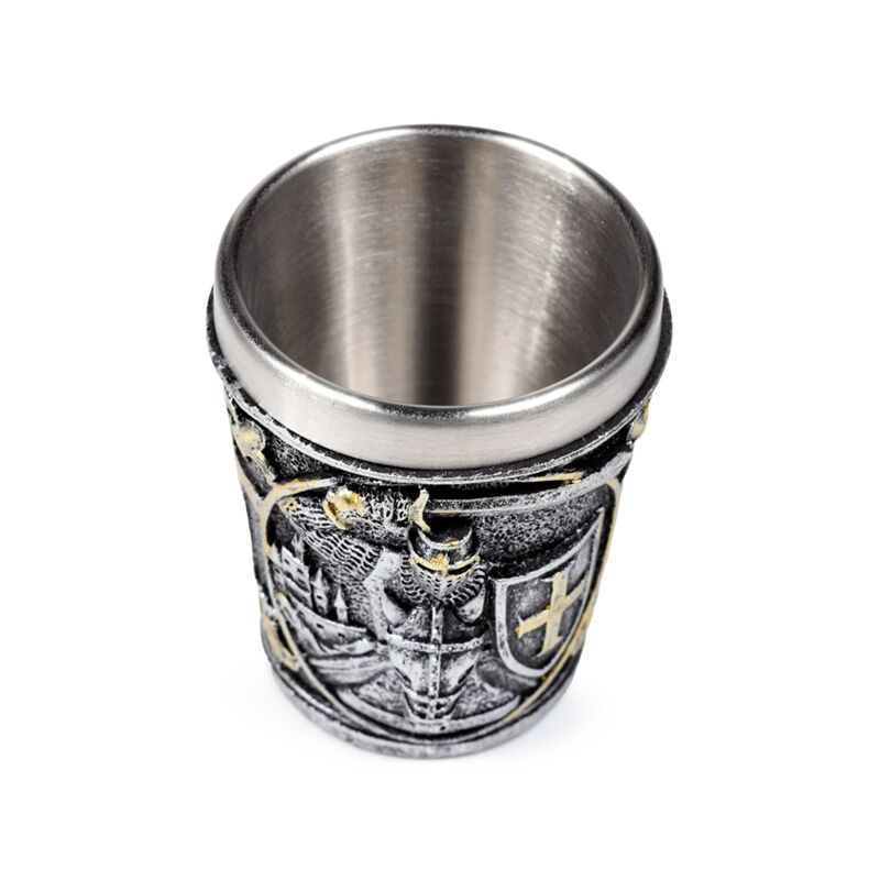 Medieval Knight with Shield Shot Glass