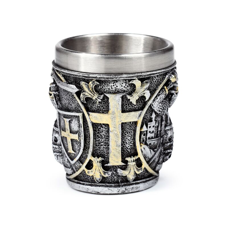 Medieval Knight with Shield Shot Glass