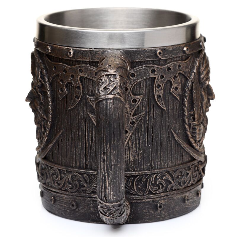 Brushed Gold Wood Effect Pirate Tankard