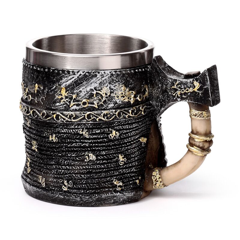 Axe Handle Armoured Skull Tankard