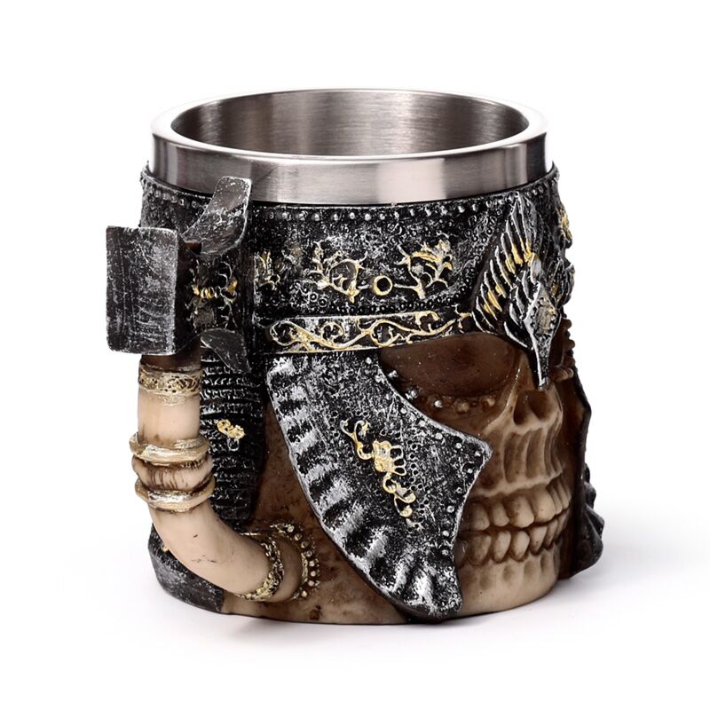 Axe Handle Armoured Skull Tankard
