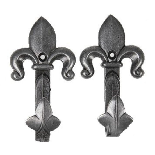 Small Silver Fleur de Lis Pistol Holder