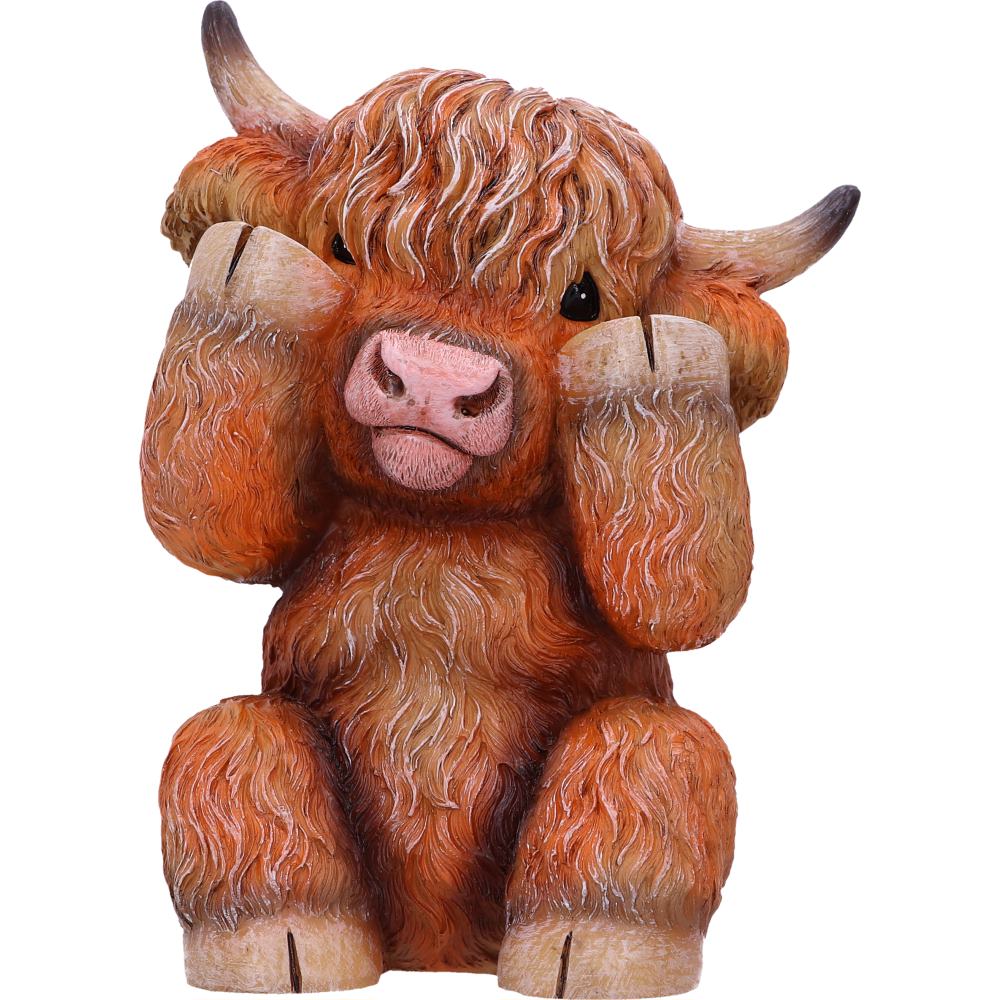 Three Wise Highland Cow Figurines