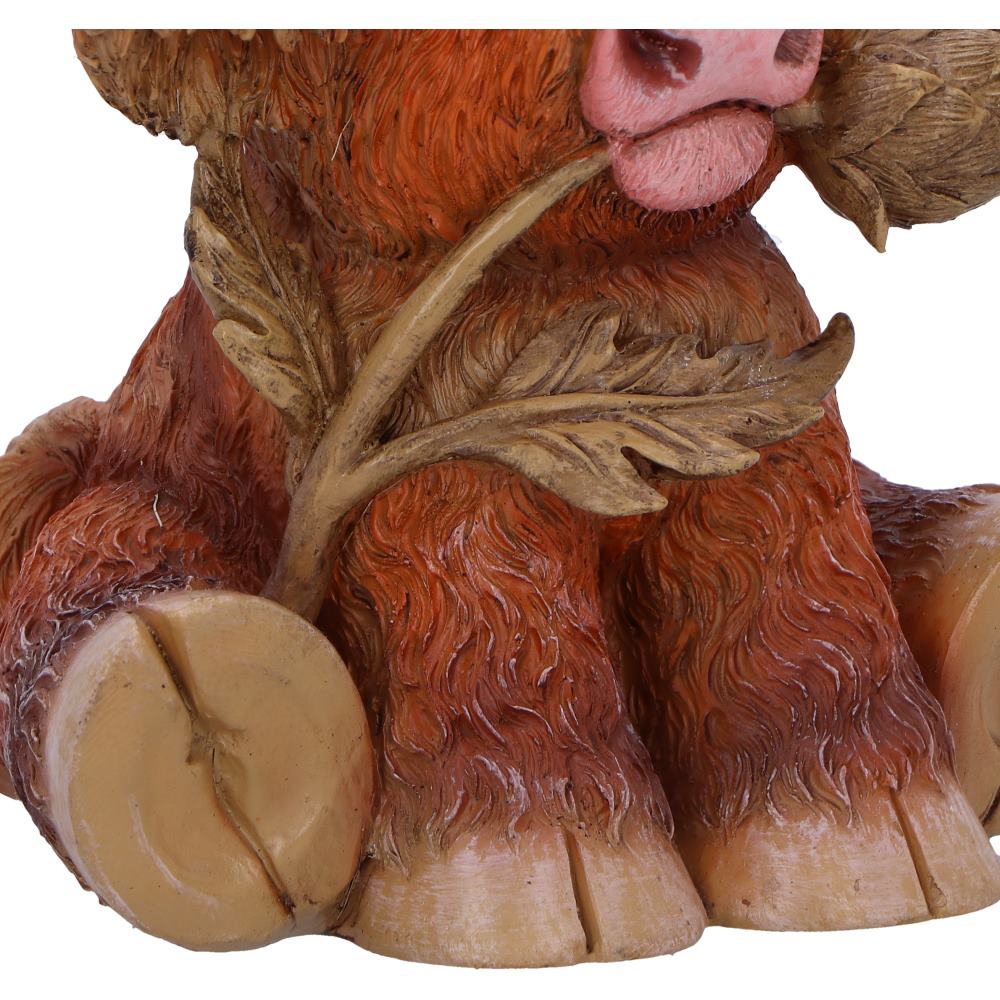 Highland Cow with Thistle Figurine